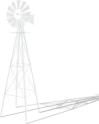 Outvita 8FT Ornamental Windmill for Yard, Heavy Duty Durable Metal Weather Vane Garden Decoration Weather Resistant for Garden, Farm, Seaside