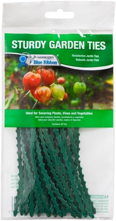 Rocky Mountain Goods Garden Ties - 30 Pack of 8” Heavy Duty Plant Ties for Tomatoes, Climbing Plants, Roses, Vines, Vegetables - Easy Snap Together Design