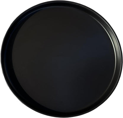 2 Pack Ceramic Plant Saucer Pot Tray 7 Inch, Planter Saucers 4 5 6 7 8 9 10 11 12 13 Inch for Indoors Outdoor, Durable Sturdy Flower Drainage drip Water Tray for Glazed Pots Base (7 Inch-Black)