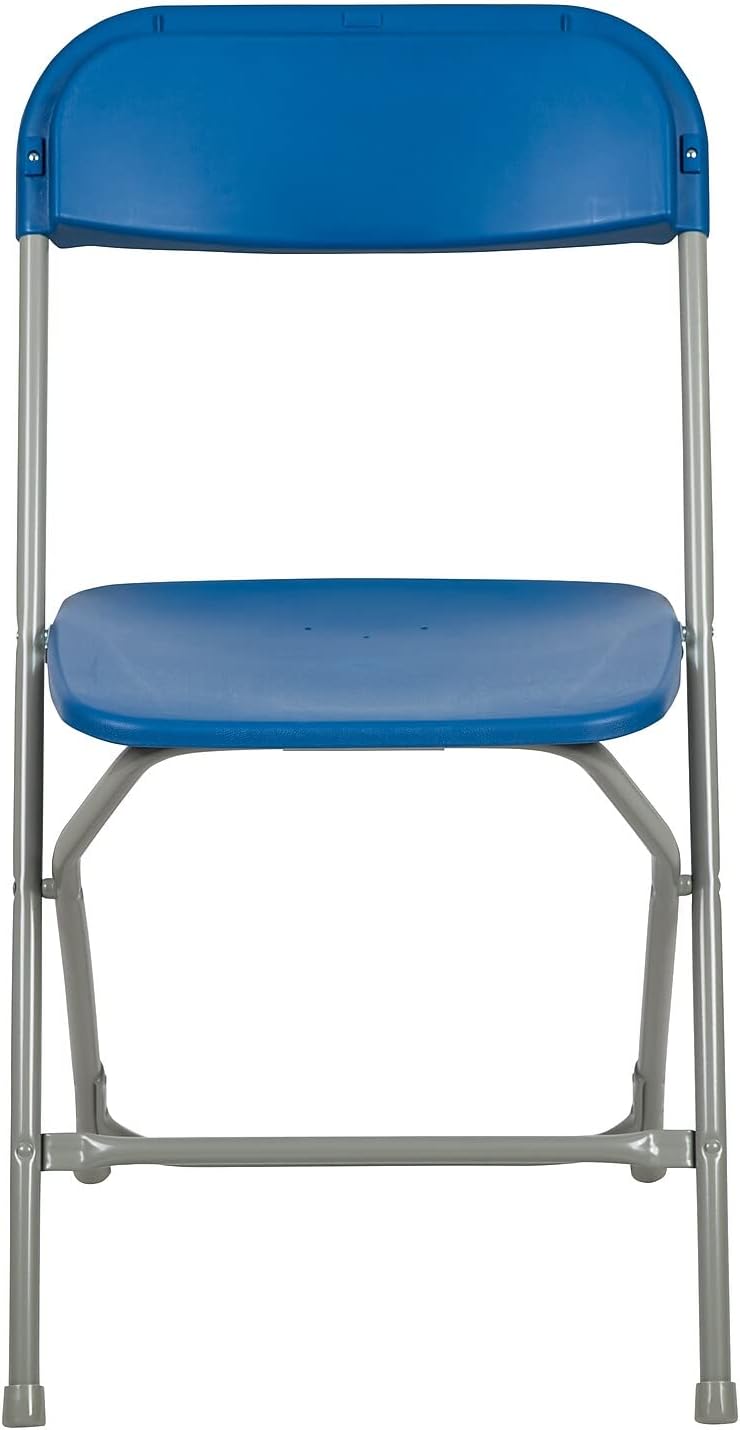 Flash Furniture Hercules™ Series Plastic Folding Chair - Blue - 2 Pack 650LB Weight Capacity Comfortable Event Chair-Lightweight Folding Chair