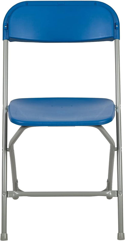 Flash Furniture Hercules™ Series Plastic Folding Chair - Blue - 2 Pack 650LB Weight Capacity Comfortable Event Chair-Lightweight Folding Chair