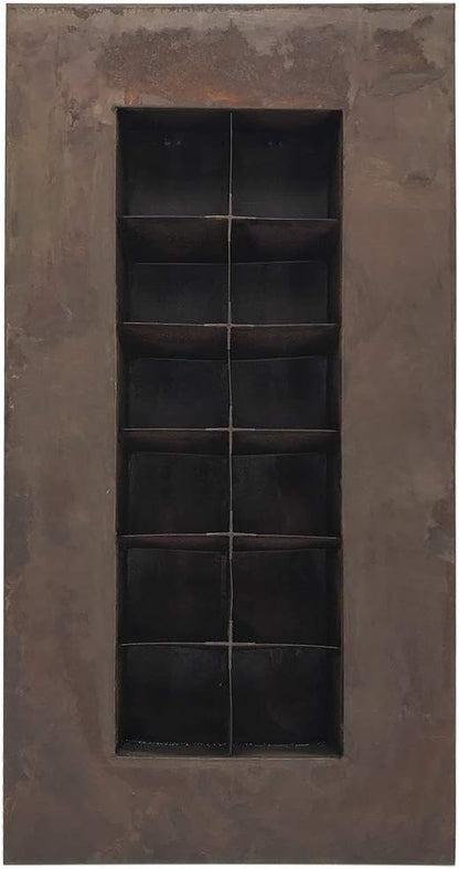 Modern Home Living Wall Galvanized Steel/Zinc Succulent Planter (Rust Zinc, 12 Pocket)