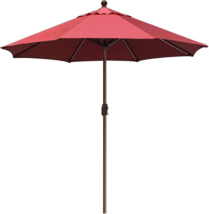 EliteShade USA 10-Year-Non-Fading 9Ft Market Umbrella Patio Umbrella Outdoor Table Umbrella with Ventilation, Burgundy