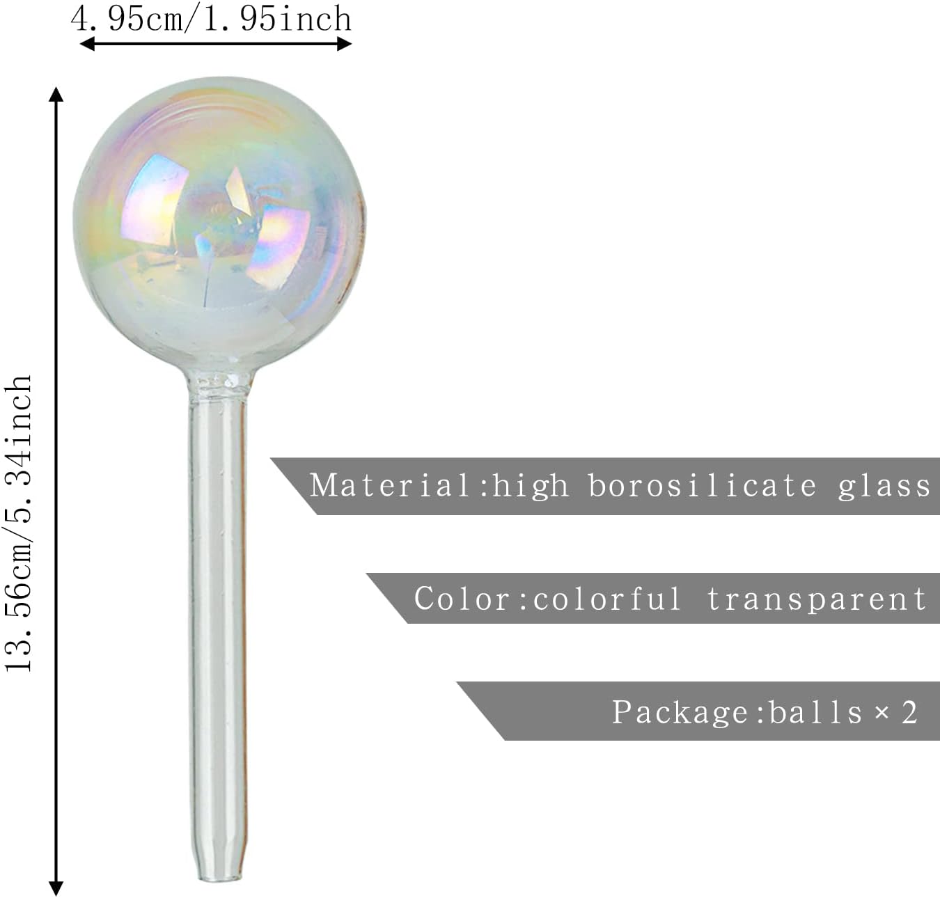 3Pcs Small Watering Globes Colorful Small Plant Watering Globes Plant Watering Globes Hand Blown Glass Indoor Plant Watering Globes