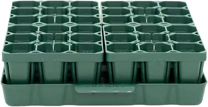 Vego garden Seedling Suite Products, 4 Pack Standard Seedling Trays with 10" x 10" Bottom Watering Trays
