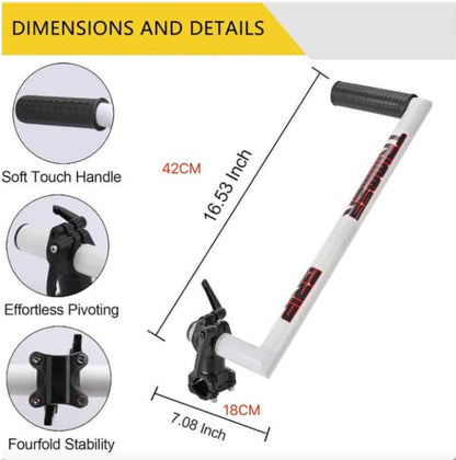 Upgraded Ergonomic weedeater Handle with Extension, Weed Eater Handle for Trimming, Lawn Care and Landscaping, Easy to Install and Adjust, Includes Shoulder Strap for Reduced Fatigue, Durable