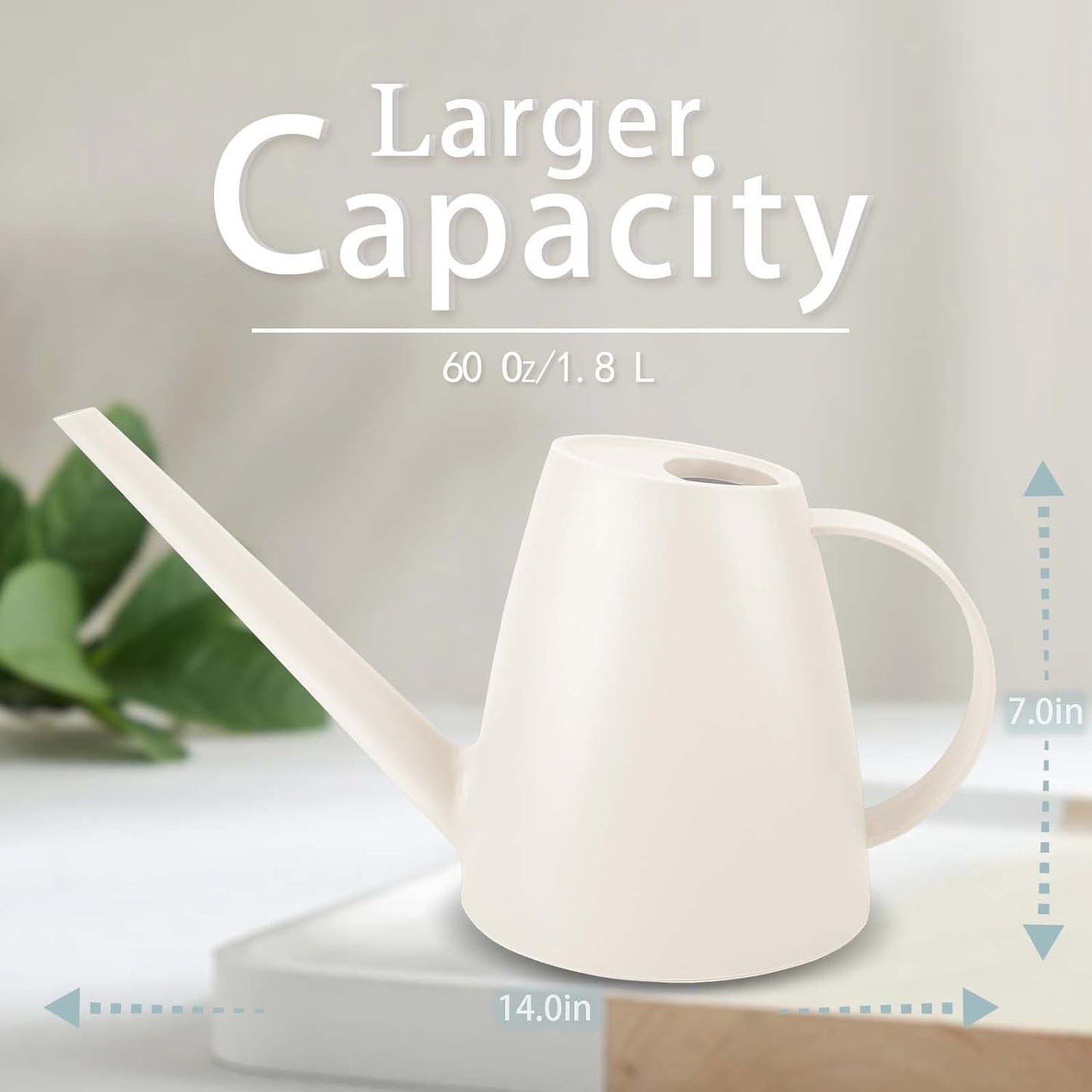 Watering Can for Indoor Plants, Small Watering Cans for House Plant Garden Flower, Long Spout Water Can for Outdoor Watering Plants 1.8L 1/2 Gallon