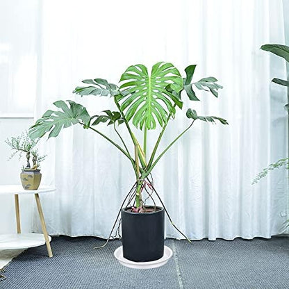 4 Pack of 16 inch Plant Saucer White, Bird Bath Bowls, Heavy Duty Plastic Plant Saucer Round White