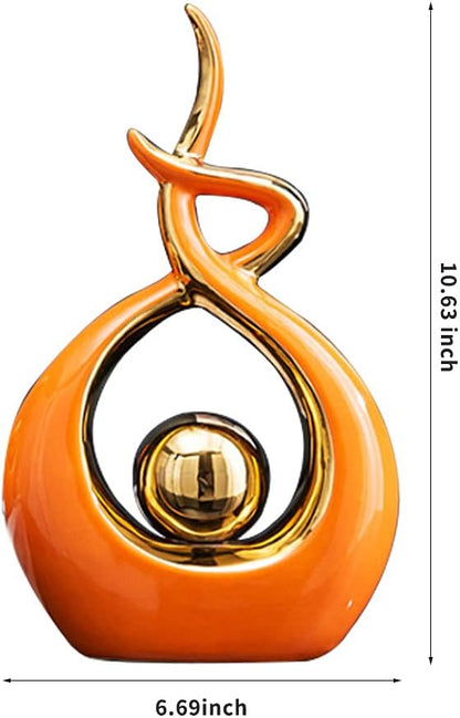 Norrclp Home Decor Modern Abstract Art Ceramic Statue Table Decorations for Dining Room Living Room Office Centerpiece