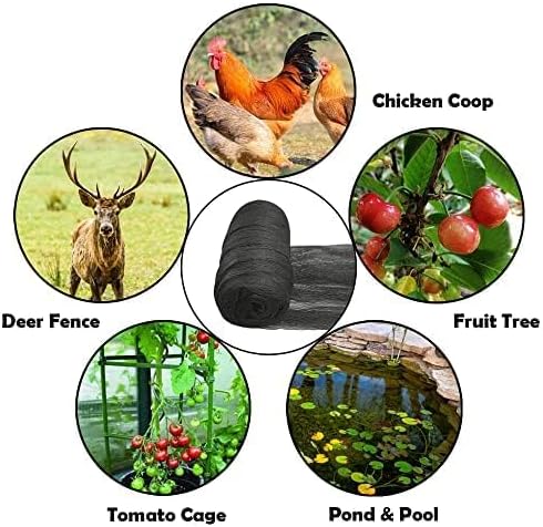Meanchen Bird Netting 15x20 Ft, 1/2In Mesh Heavy Duty Garden Netting Pest Barrier for Plants, Vegetables, Extra Strong Woven Mesh Netting, Animal Fencing for Fruit Trees Against Birds, Deer, Poultry