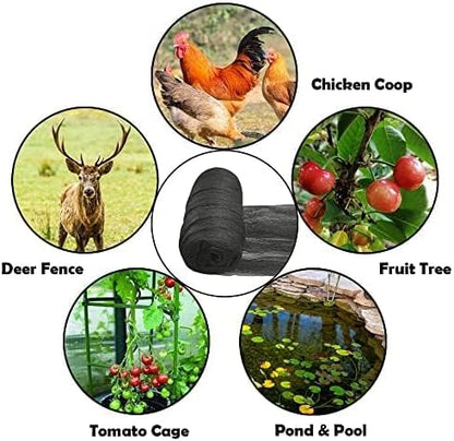 Meanchen Bird Netting 15x20 Ft, 1/2In Mesh Heavy Duty Garden Netting Pest Barrier for Plants, Vegetables, Extra Strong Woven Mesh Netting, Animal Fencing for Fruit Trees Against Birds, Deer, Poultry