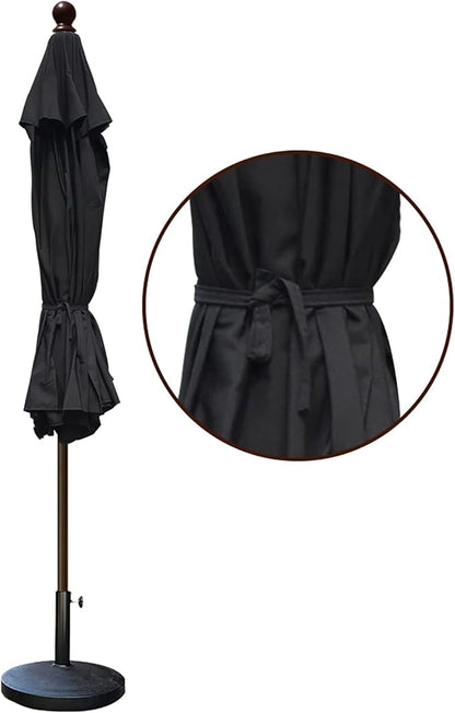 EliteShade USA 10-Year-Non-Fading 9Ft Market Umbrella Patio Umbrella Outdoor Table Umbrella with Ventilation, Black