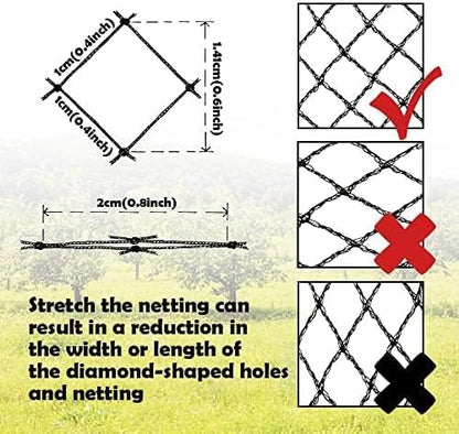 Meanchen Bird Netting 15x20 Ft, 1/2In Mesh Heavy Duty Garden Netting Pest Barrier for Plants, Vegetables, Extra Strong Woven Mesh Netting, Animal Fencing for Fruit Trees Against Birds, Deer, Poultry
