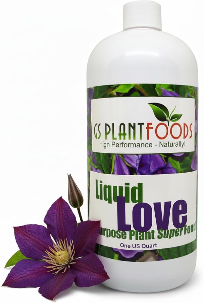 Liquid Love - All Purpose Liquid Fertilizer by GS Plant Foods (32 oz) - Natural Fertilizer for Vegetables, Herb Gardens, House Plants, Fruit Trees, Lawns & Shrubs