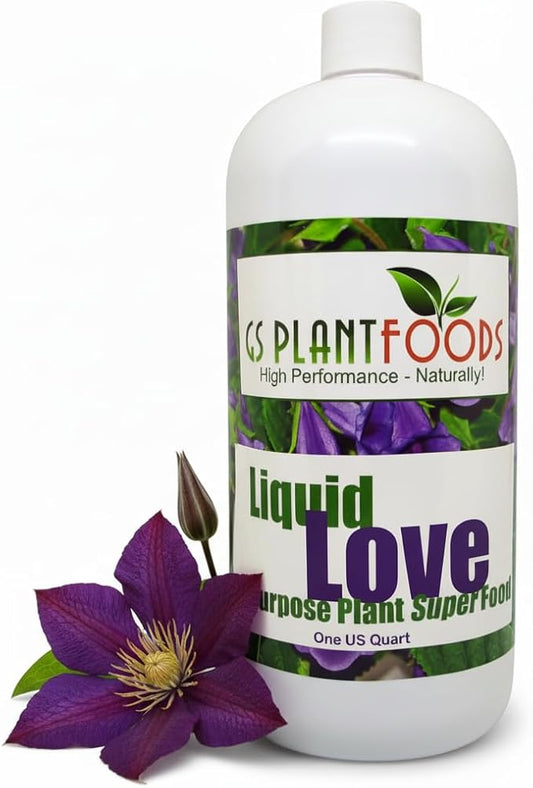 Liquid Love - All Purpose Liquid Fertilizer by GS Plant Foods (32 oz) - Natural Fertilizer for Vegetables, Herb Gardens, House Plants, Fruit Trees, Lawns & Shrubs