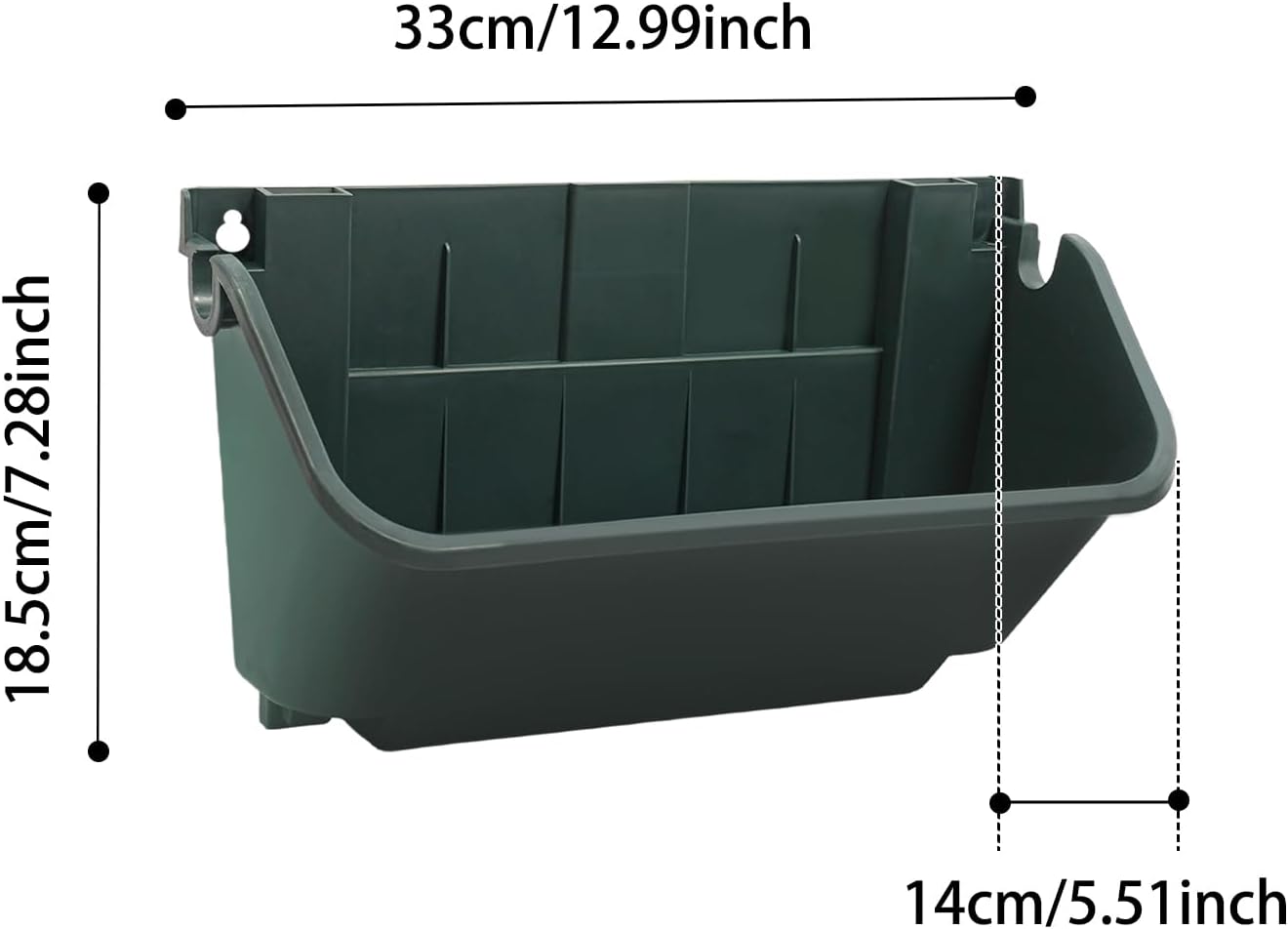 Eapmic Vertical Wall Planter with 18 Pots, Hanging Garden Plant Flowerpot Holder, Stackable Wall-Mounted Planter, Balcony Planters for Flowers Vegetables Fruits (Dark Green, 18 Pots)