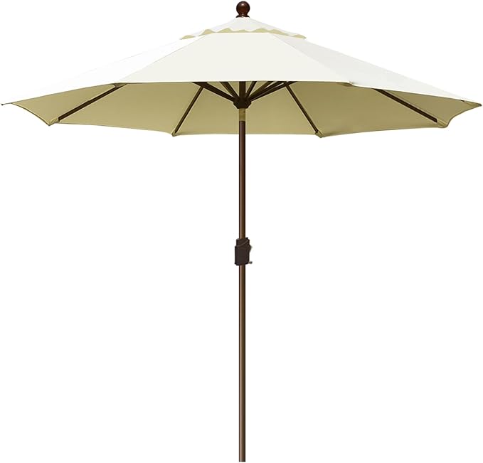 EliteShade USA 10-Year-Non-Fading 10Ft Market Umbrella Patio Umbrella Outdoor Table Umbrella with Ventilation, Natural