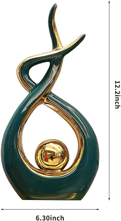 Norrclp Home Decor Modern Abstract Art Ceramic Statue Table Decorations for Dining Room Living Room Office Centerpiece