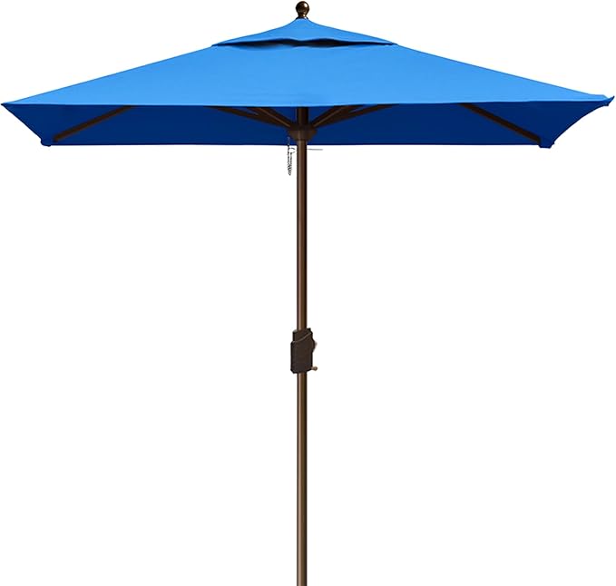 EliteShade USA 10-Year-Non-Fading 6x6Ft Square Market Umbrella Patio Outdoor Table Umbrella with Ventilation, Royal Blue