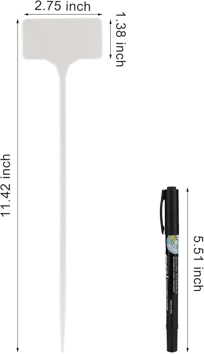 Garden Markers Waterproof, Outdoor Large Plant Id Tags Tall Plant Labels, Plastic Garden Signs Identification Stakes, for Vegetables Herb Seed Pot Flower, 50pcs 11'' Long