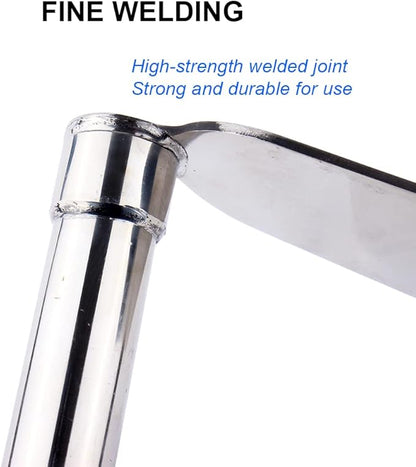 Stainless Steel Garden Hoe 15-inch Length Lightweight Weather Resistant Metal Hand Tool for Weeding Seeding Turning Soil