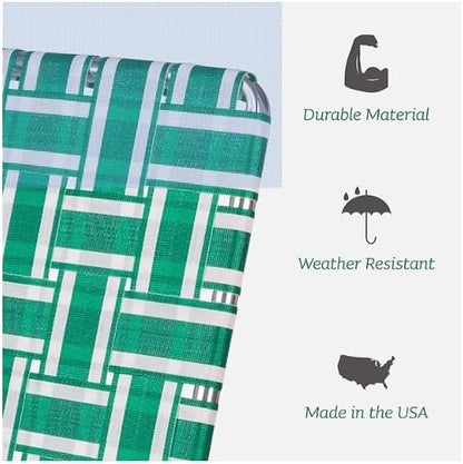 Lawn Chair USA Folding Aluminum Outdoor Patio Lawn Chair | Heavy-Duty Webbed Chairs for Camping, Sports, Beach, Yard & Tailgating | Lightweight Portable | Classic - Christmas Theme