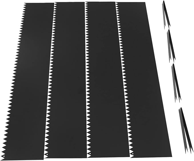 40" x 8" Steel Landscape Edging, 4PCS Garden Landscape Edging Border Metal Steel Lawn Edging Garden Border Edging for Landscaping Black Lawn Edge for Garden Yard