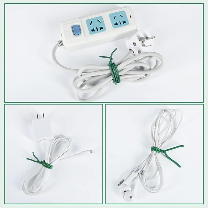 Tenn Well Plant Ties for Climbing Plants, 66 Feet 2.8mm Green Garden Wire Ties for Tomato Plants, Climbing Roses, Trellises, Gardening Supplies (2PCS x 33 Feet)