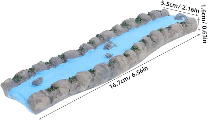 jojofuny 2pcs Miniature River: Diorama Resin Stream for Fairy Garden Accessories - Fairy Garden Pond for Dollhouse Landscape Scenery Layout Home Decoration