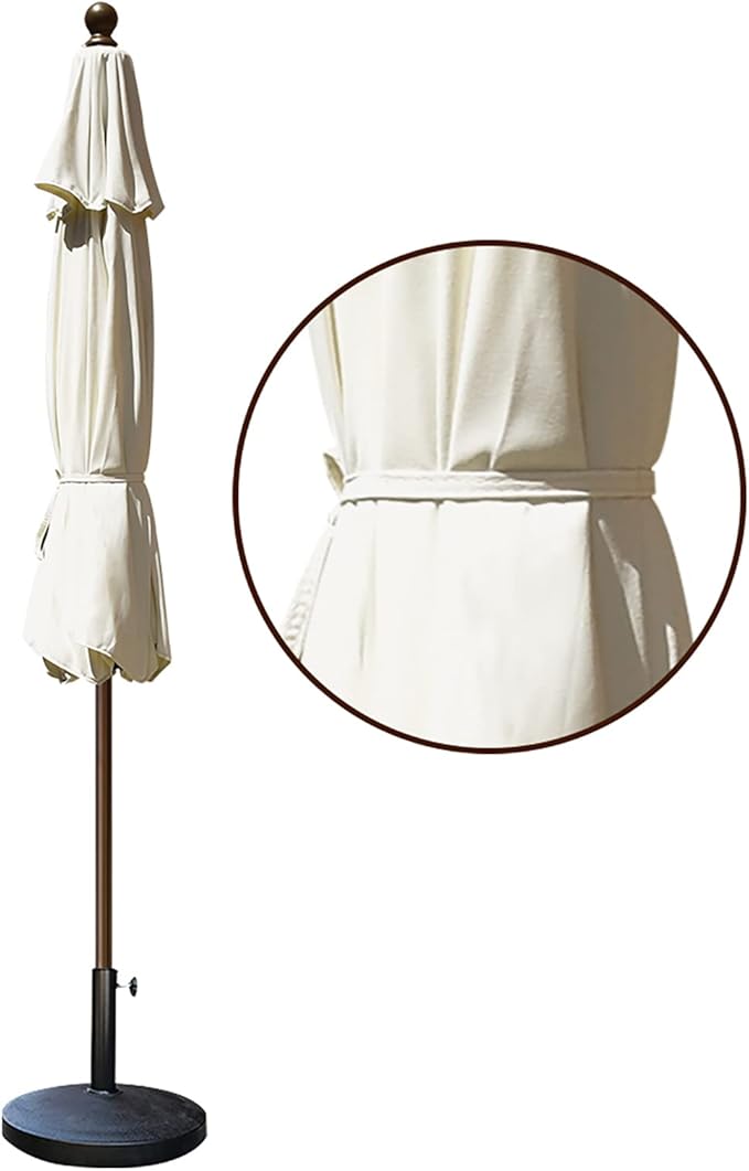 EliteShade USA 10-Year-Non-Fading 9Ft Market Umbrella Patio Umbrella Outdoor Table Umbrella with Ventilation, Natural