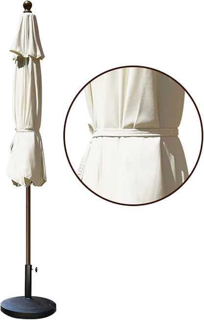 EliteShade USA 10-Year-Non-Fading 9Ft Market Umbrella Patio Umbrella Outdoor Table Umbrella with Ventilation, Natural