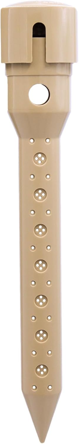 8 in. DEEP DRIP Garden Watering Stake (4 Pack) (Tan) | UV-Protected ABS Plastic Deep Root Irrigation Spike for Flowers, Fruits, Vegetables, Potted Plants