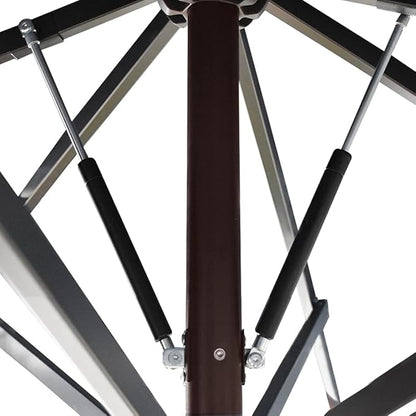 EliteShade USA 10-Year-Non-Fading 11Ft 3 Tiers Market Umbrella Patio Outdoor Cylinder Auto Push-up Table Umbrella with Ventilation, Sunflower Yellow