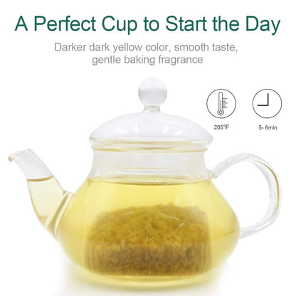 FullChea - Himalayan Tartary Buckwheat Tea - Roasted Black Buckwheat - Loose Leaf Herbal Tea - Caffeine Free - NON-GMO - Gluten Free - 100% Natural 8oz / 226g