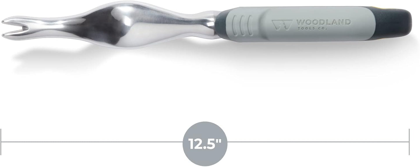 Woodland Tools Heavy Duty Garden Weeder – Manual Weed Puller Tool with Anodized Aluminum Blade & Ergonomic Grip – Root Remover for Dandelions, Thistles, & Taproots – Lawn & Flower Bed Weeding Tool