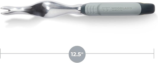 Woodland Tools Heavy Duty Garden Weeder – Manual Weed Puller Tool with Anodized Aluminum Blade & Ergonomic Grip – Root Remover for Dandelions, Thistles, & Taproots – Lawn & Flower Bed Weeding Tool