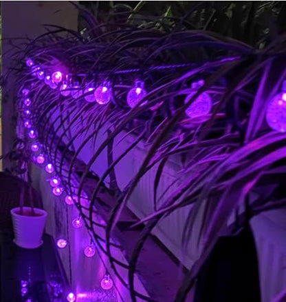 XEWEA Solar String Lights Outdoor 16 Colors 66 LED 39Ft Waterproof Outdoor String Lights with 20 Modes Remote Solar Powered Crystal Globe Lights for Garden Home Party Christmas Decorations