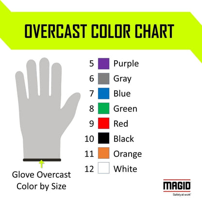 MAGID D-ROC ANSI A4 AeroDex Polyurethane Palm Coated Work Gloves, 1 Pair, Size 6/XS, GPD482