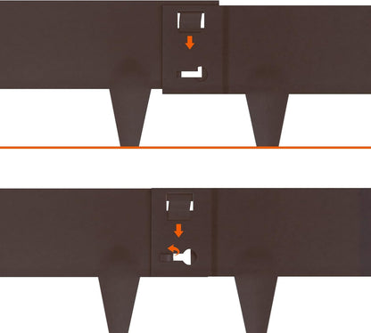 5 Pack Steel Landscape Edging,Metal Landscape Edging 40 Inch Strips, Metal Garden Edging 6 inch Depth, Steel Edging for Landscaping