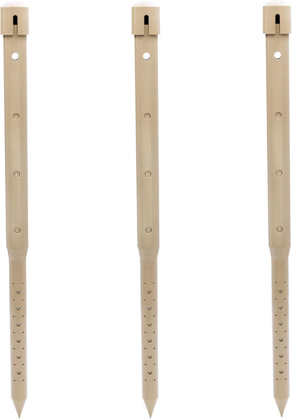 DEEP DRIP 24-inch Tree Watering Stake (3 Pack, Tan) | UV-Protected ABS Plastic Deep Root Irrigation Spike for Fruit, Flowering, Nut Trees