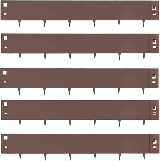 Steel Landscape Edging 5-Pack, 39" Metal Edging for Landscaping, Flexible Metal Landscaping Edging for Yard Pathway & Flower Beds – Lawn Edge for Garden Design, Paths and Patios