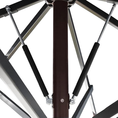 EliteShade USA 10-Year-Non-Fading 11Ft 3 Tiers Market Umbrella Patio Outdoor Cylinder Auto Push-up Table Umbrella with Ventilation, Teal