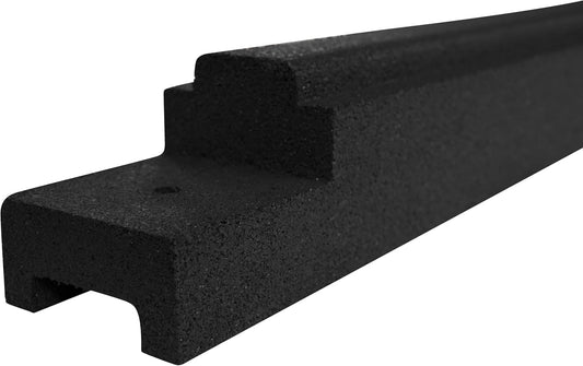 Playsafer Rubber Playground Border Edging Kit, 6' Flexible Heavy Duty Rubber Interlocking Playground Timber, No Dig Easy to Install (Black, 8 Pack)