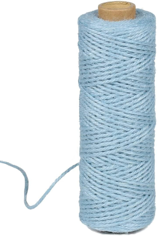 2mm 328ft Colored Natural Jute Twine String for Gift Wrapping Craft Baker Plant Christmas Ribbon Twine Handmade Arts Decoration Thin Packing String Home Decor