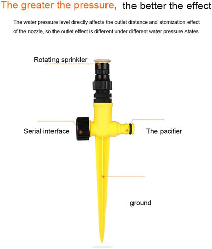 360° Rotation Auto Irrigation System Garden Lawn Sprinkler Patio, Garden Sprinkler Lawn, 90°/180°/360°, Adjustable at Will for Outdoor Grass Yard (8 PCS)