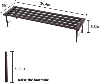 Metal Plant Stand, Rust-proof Aluminum Flower Pot Stand, Plants Display Stands Decoration Racks for Living Room Balconies and Gardens (90 Ebony)