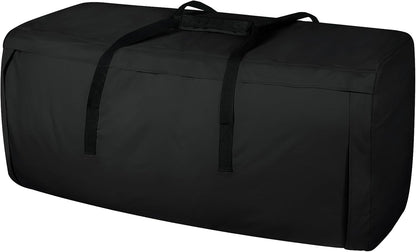Porch Shield Outdoor Cushion Storage Bag 62 inch Waterproof Outside Storage Bags for Patio Furniture with Zippers and Handles Black