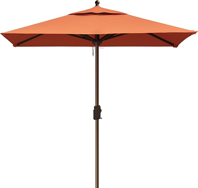 EliteShade USA 10-Year-Non-Fading 6x6Ft Square Market Umbrella Patio Outdoor Table Umbrella with Ventilation, Rust