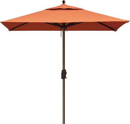 EliteShade USA 10-Year-Non-Fading 6x6Ft Square Market Umbrella Patio Outdoor Table Umbrella with Ventilation, Rust