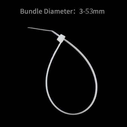 XINGO 100PCS Heavy Duty Cable Zip Ties, Premium Nylon, 50 Pound Tensile Strength, White, 8 Inch